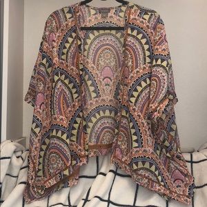 Multi-Colored Short Kimono